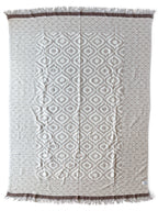 Turkish Throw Blanket – 100% Cotton, Beige-Brown