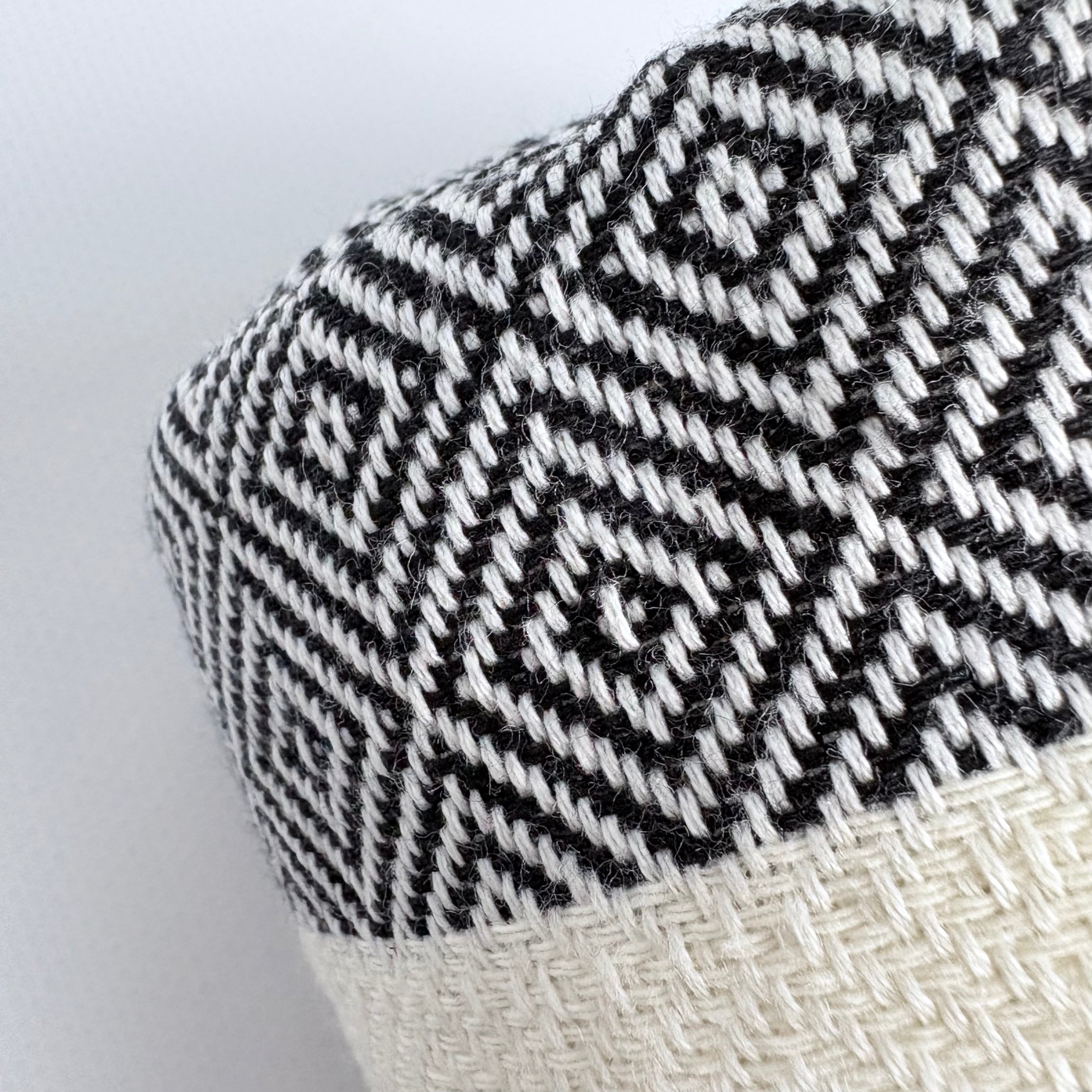 Diamond Turkish Towel with End Border – 100% Cotton, Black