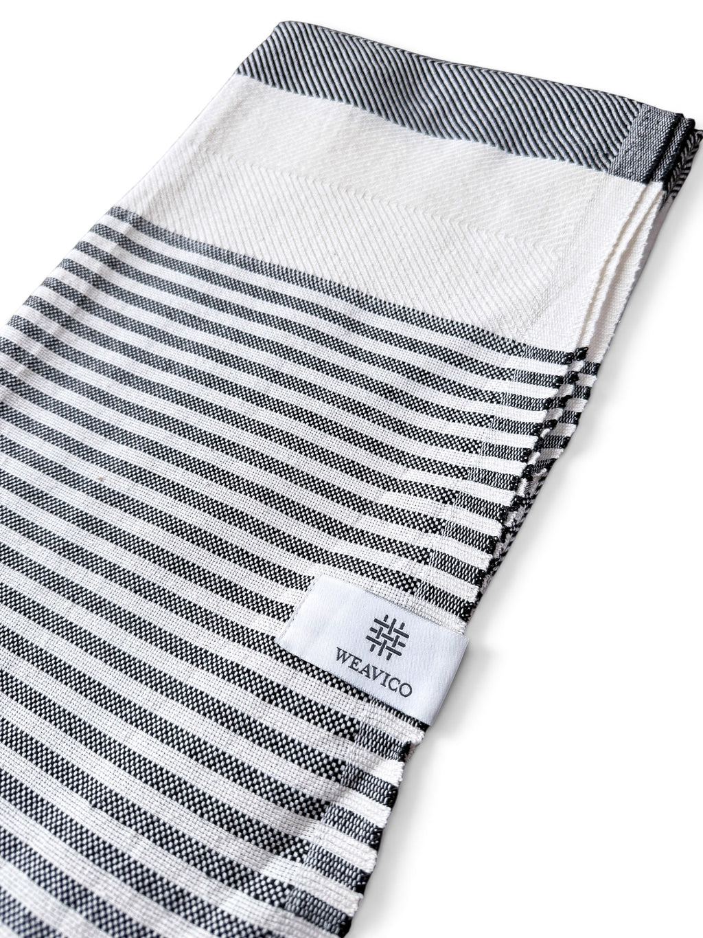 Stripe Turkish Beach Towel – 100% Cotton, Black