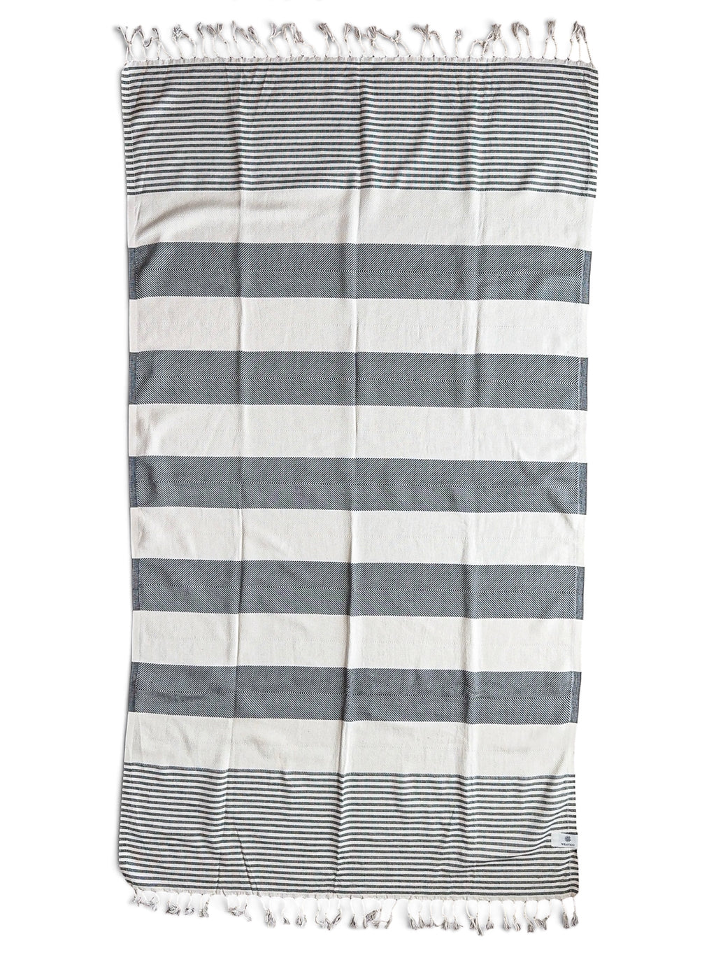 Stripe Turkish Beach Towel – 100% Cotton, Black