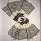 Stripe Turkish Towel – 100% Cotton, Black