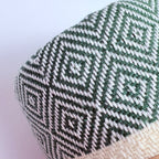 Diamond Turkish Beach Towel with End Border – 100% Cotton, Dark Green