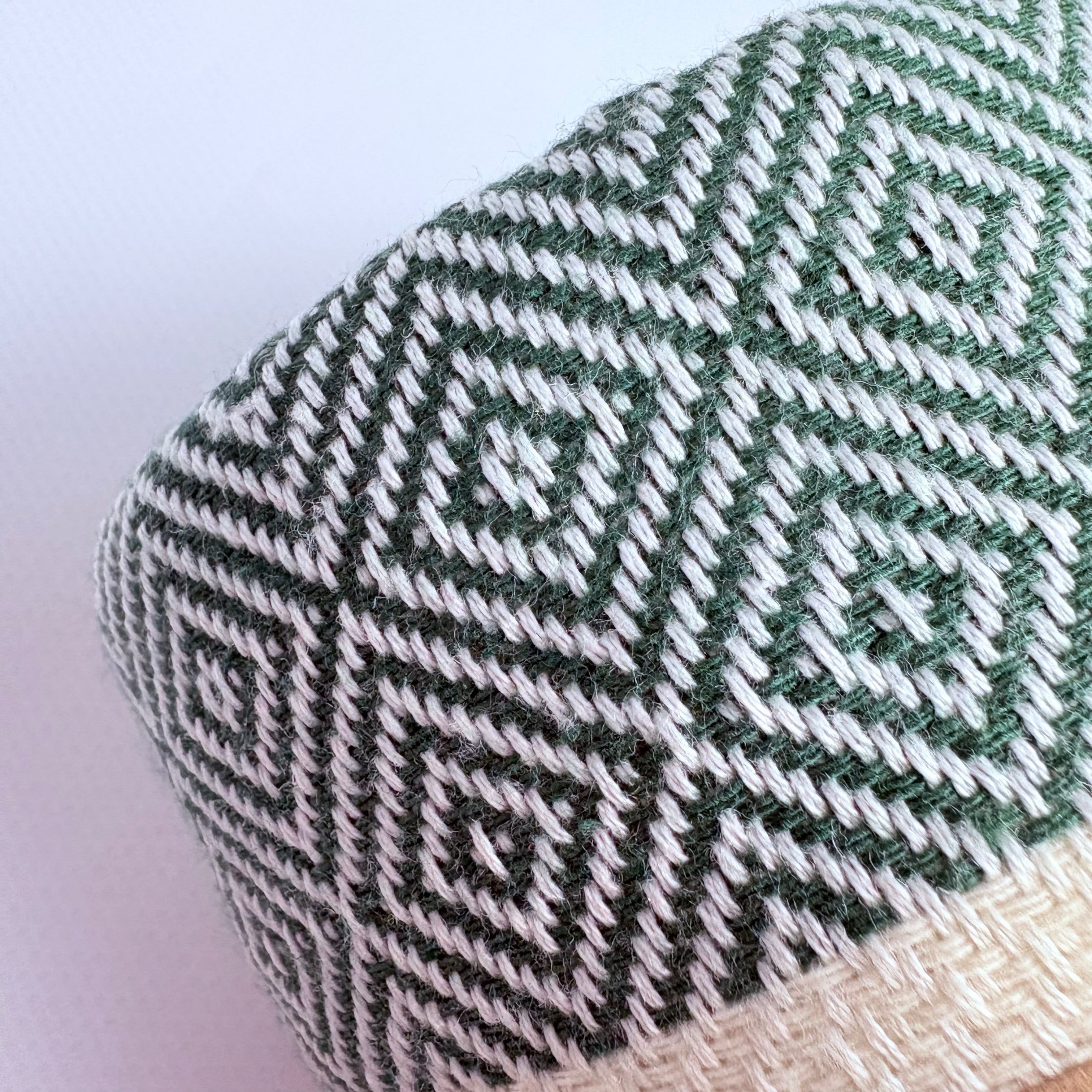Diamond Turkish Beach Towel with End Border – 100% Cotton, Dark Green