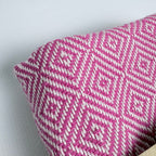 4-Piece Diamond Turkish Towel Set – 100% Cotton, Fuchsia