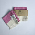 Diamond Turkish Tea Towel with End Border – 100% Cotton, Fuchsia
