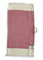 Diamond Turkish Tea Towel with End Border – 100% Cotton, Fuchsia