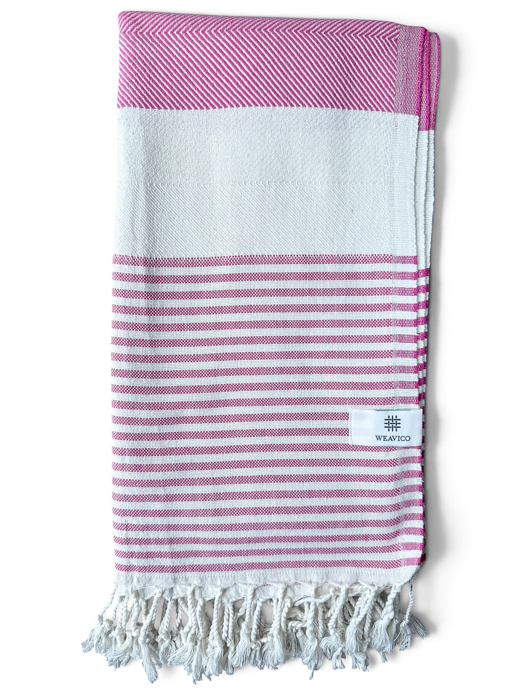 Stripe Turkish Beach Towel – 100% Cotton, Fuchsia