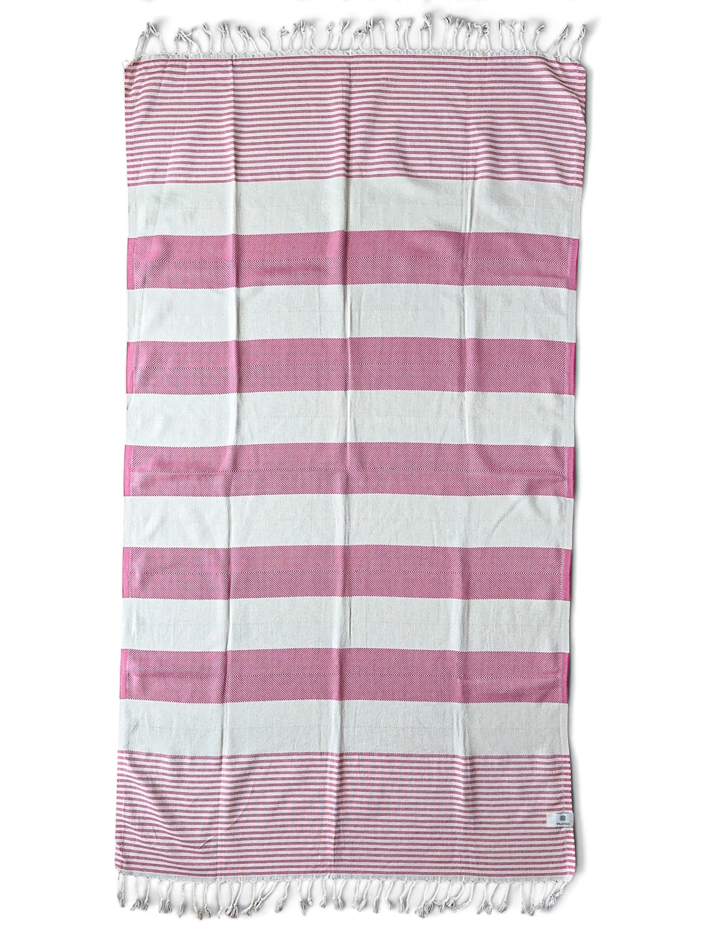 Stripe Turkish Beach Towel – 100% Cotton, Fuchsia
