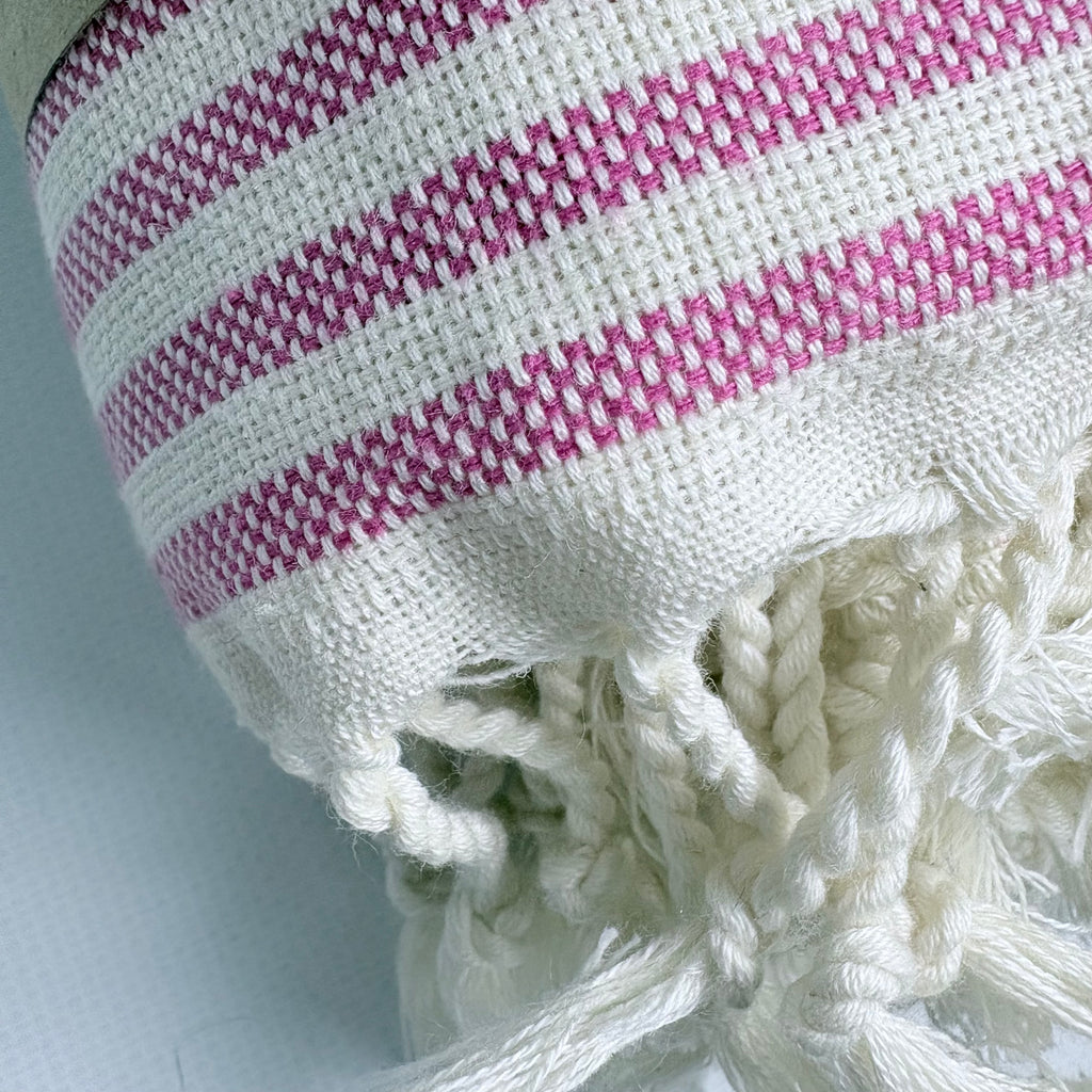 Stripe Turkish Towel – 100% Cotton, Fuchsia