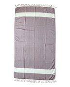Diamond Turkish Beach Towel with Mid Border – 100% Cotton, Maroon