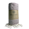 Stripe Turkish Beach Towel – 100% Cotton, Maroon