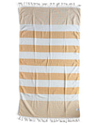 Stripe Turkish Beach Towel – 100% Cotton, Mustard