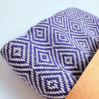 4-Piece Diamond Turkish Towel Set – 100% Cotton, Navy