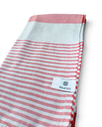 Stripe Turkish Beach Towel – 100% Cotton, Orange