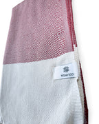 Diamond Turkish Beach Towel with End Border – 100% Cotton, Terracotta